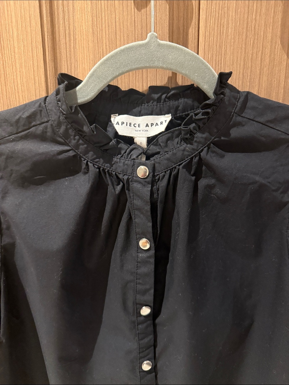 Black Ruffled Blouse - Picture 2 of 4